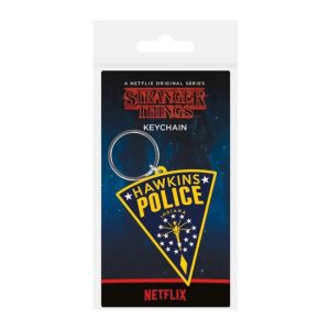 STRANGER THINGS – RUBBER KEYCHAIN – HAWKINS POLICE 6CM