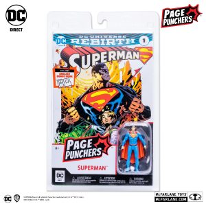 DC PAGE PUNCHER SUPERMEN +COMIC 3INCH – MCFARLANE TOYS