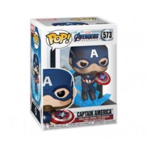 MARVEL – AVENGERS ENDGAME – POP FUNKO VINYL FIGURE 573 CAPTAIN AMERICA W/ BROKEN SHIELD & MJOLNIR 9CM